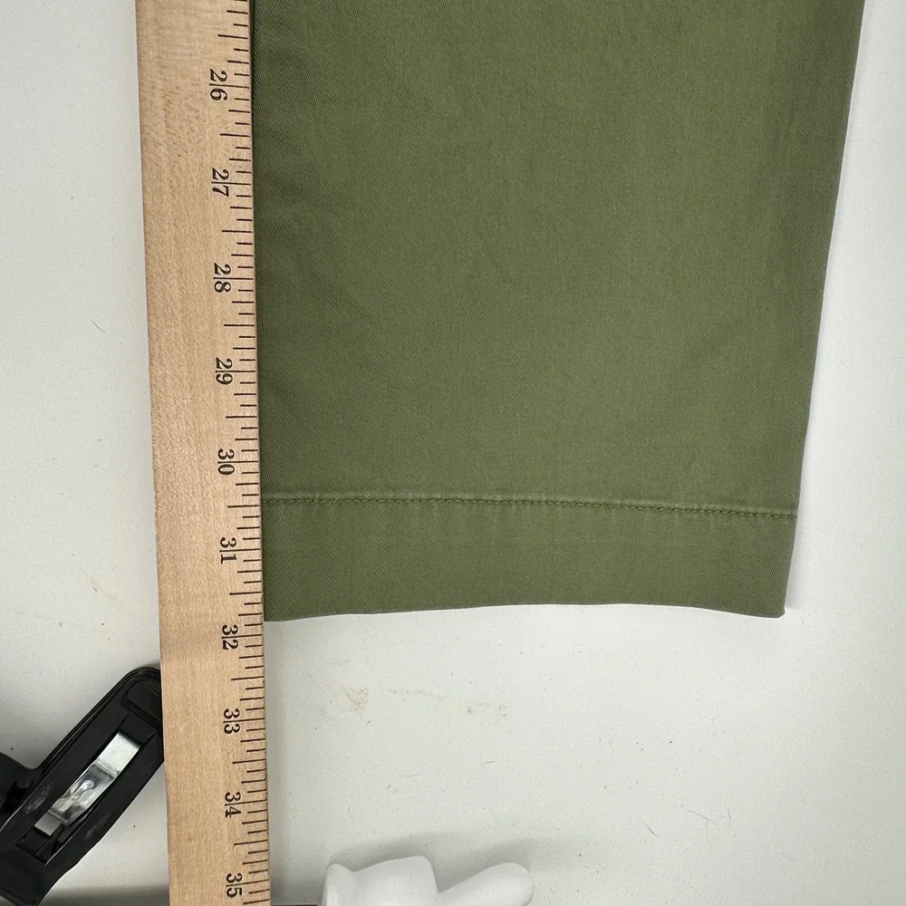 Polo Ralph Lauren Chino Pants Mens 35/32 Olive Green Stretch Slim Fit Flat Front